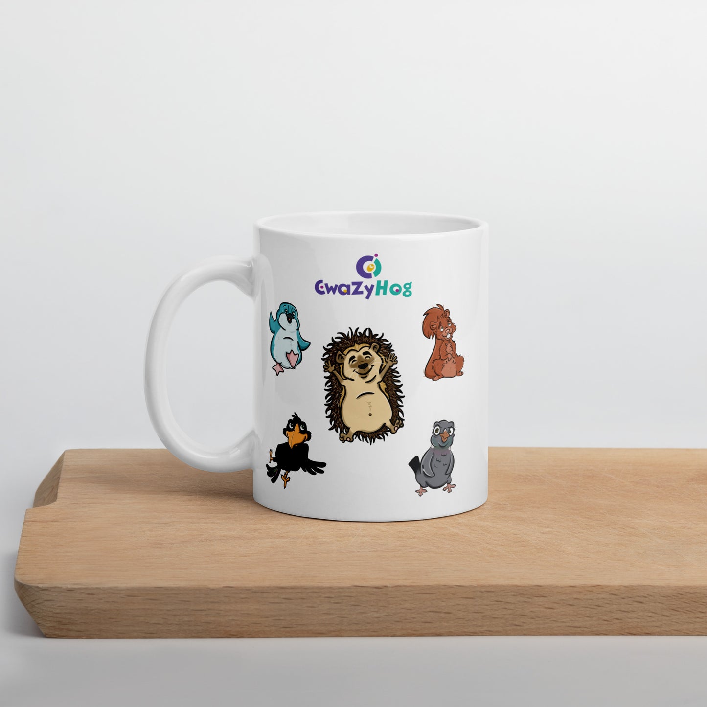 CwaZyHog White Glossy Mug - CwaZyLeigh CreaTions