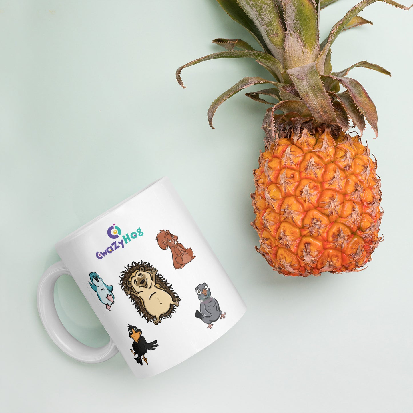 CwaZyHog White Glossy Mug - CwaZyLeigh CreaTions